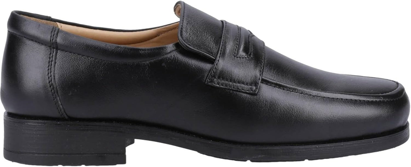 Amblers Manchester Slip on Classic Black Shoes