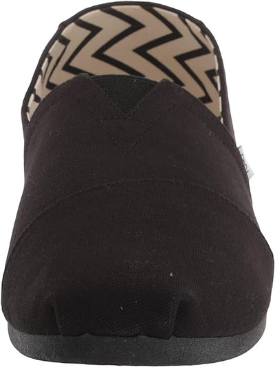 Toms Alpargata Flat Bobs Plush-Peace Black Mens Casual Shoe