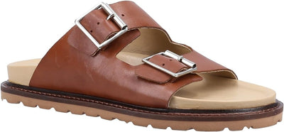 Hush Puppies Ladies Blakely Mule Double Strap Leather Sandals