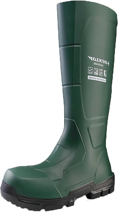 Dunlop Jobguard Unisex Green Full Safety Wellington