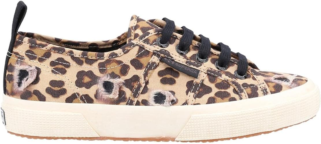 Superga Ripped Leopard Print Classic Trainer