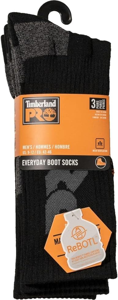 Timberland Pro Everyday Boot Organic Men's Formal Sock Pack