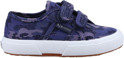 Superga Kids Straps Blue Camo Shoes