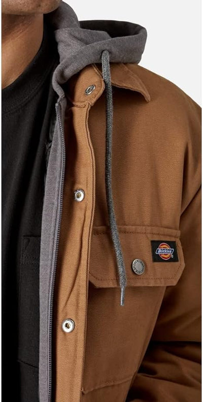 Dickies Duck Shirt Hooded With Quilted Lining Cargo Jacket