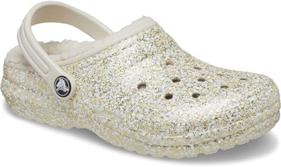 Crocs Toddlers' Classic Glitter Lazy style Lined Clog comfort slipper