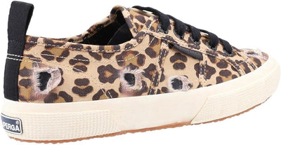 Superga Ripped Leopard Print Classic Trainer