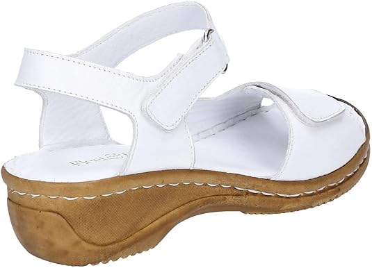 Fleet & Foster Linden Ladies Leather Open Toe White Sandals