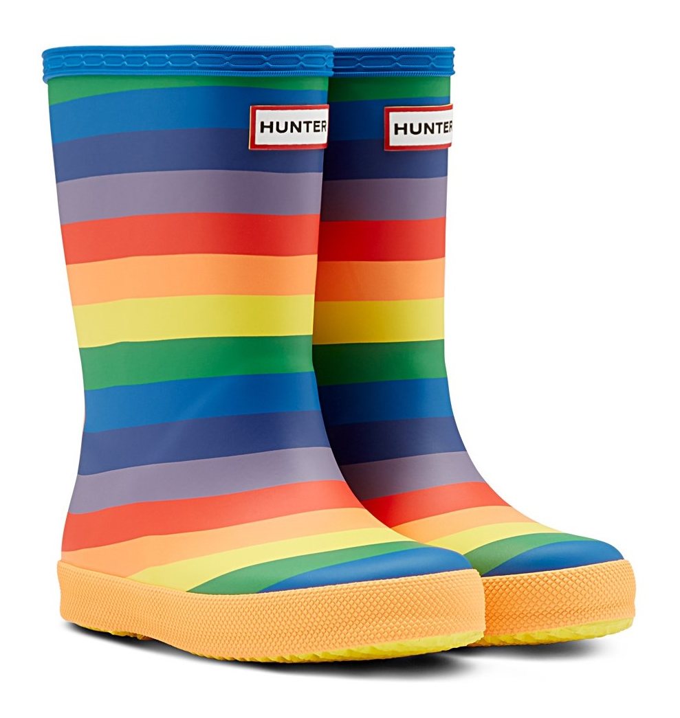 Hunter Kids Rainbow Print Wellington Boot