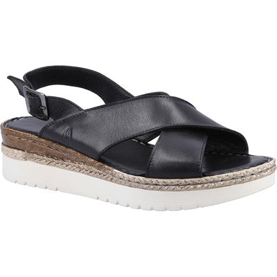 Hush Puppies Ladies Saphira Crossover Wedges Sandal