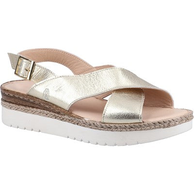 Hush Puppies Ladies Saphira Crossover Wedges Sandal