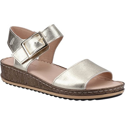 Hush Puppies Ladies Ellie Leather Wedge Sandals