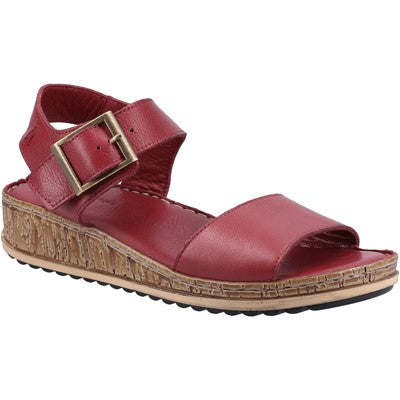 Hush Puppies Ladies Ellie Leather Wedge Sandals