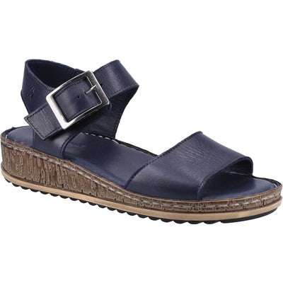 Hush Puppies Ladies Ellie Leather Wedge Sandals