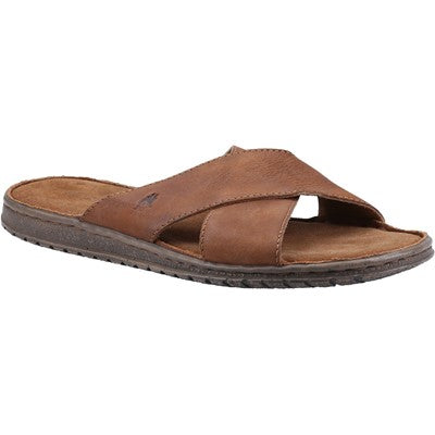 Hush Puppies Island Slipper Suede Crisscross Slide Sandals