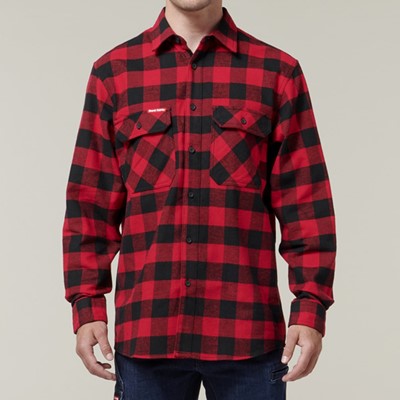 Hard Yakka Check Flannel Long Sleeve Shirt