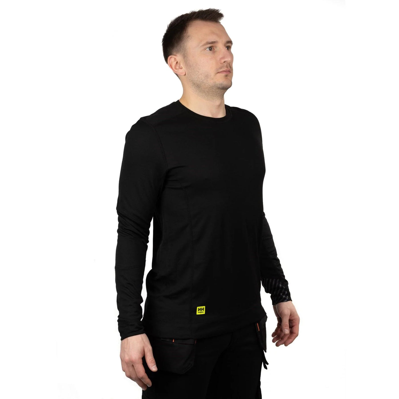 Helly Hansen Lifa Black Long-Sleeve Base Layer Crewneck