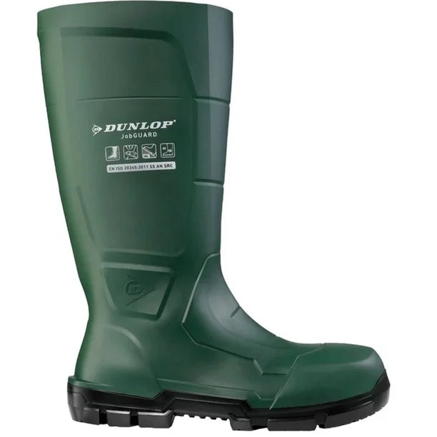 Dunlop Jobguard Unisex Green Full Safety Wellington