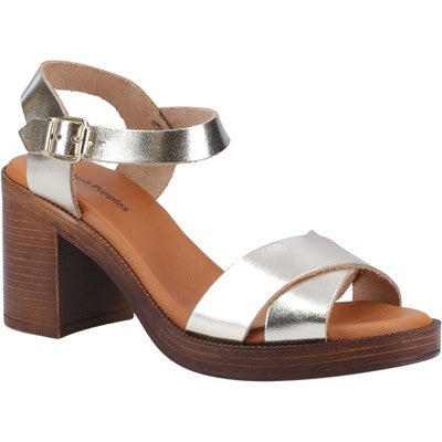 Hush Puppies Ladies Georgia Leather Heeled Sandals