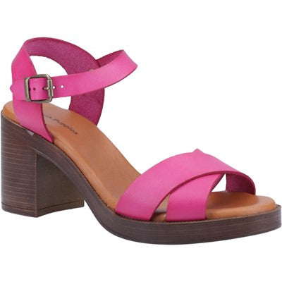 Hush Puppies Ladies Georgia Leather Heeled Sandals