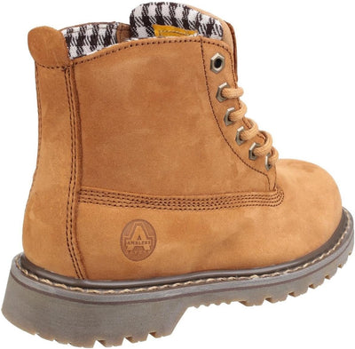 Amblers Safety Ladies Welted Lace Up Brown Safety Boot