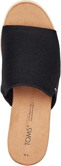 Toms Ladies Diana Mule Wedge Black Sandal