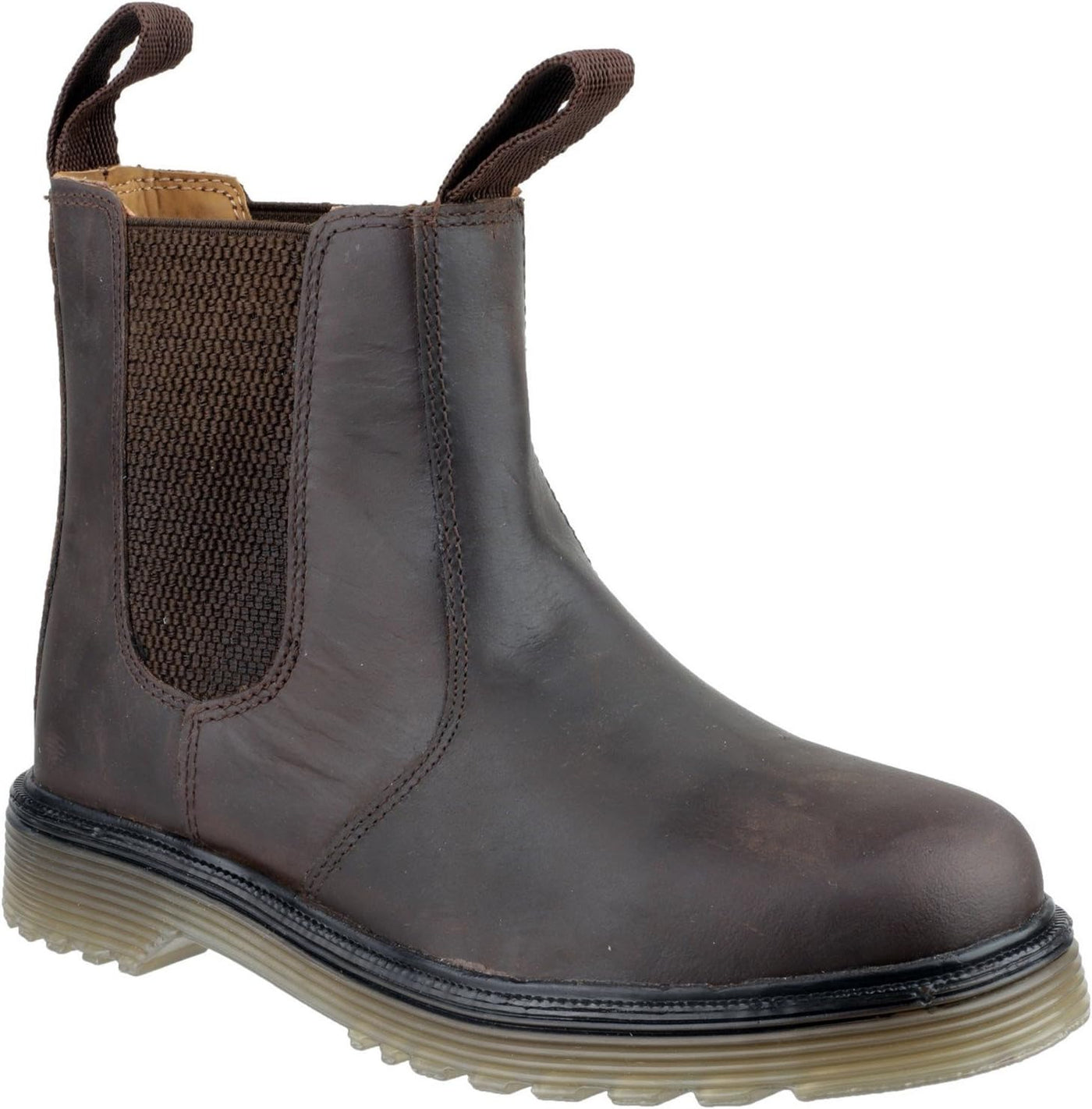 Amblers Chelmsford Chelsea Work Leather Brown Boot