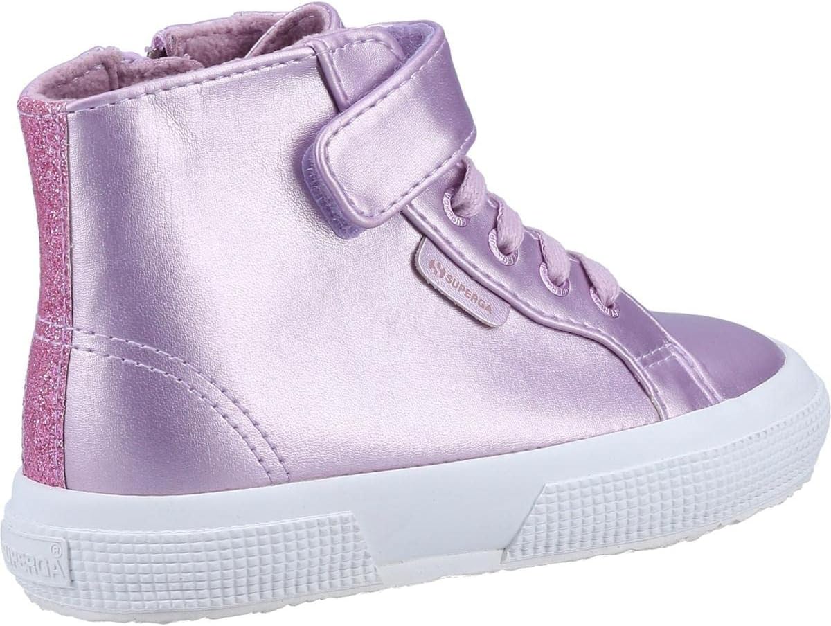 Superga Buscemi Lilac Leather Upper/ Glitter Faux Top Fashion Sneakers