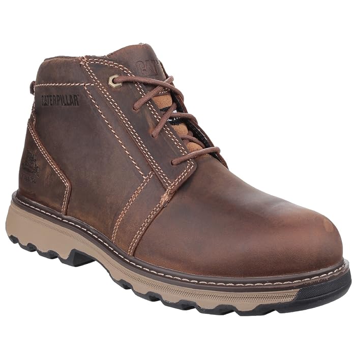 Caterpillar Parker Men's Steel Toe Work Boot In Dark Beige