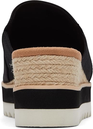 Toms Ladies Diana Mule Wedge Black Sandal