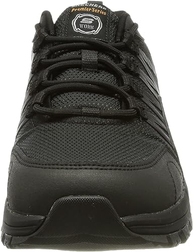 Skechers Fannter Men Slip Resistant  Black Occupational Shoe