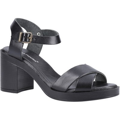 Hush Puppies Ladies Georgia Leather Heeled Sandals