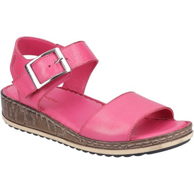 Hush Puppies Ladies Ellie Leather Wedge Sandals