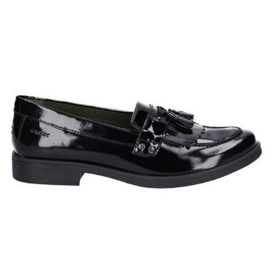 Geox Black Agata Slip Bowtie Platform Female Shoes