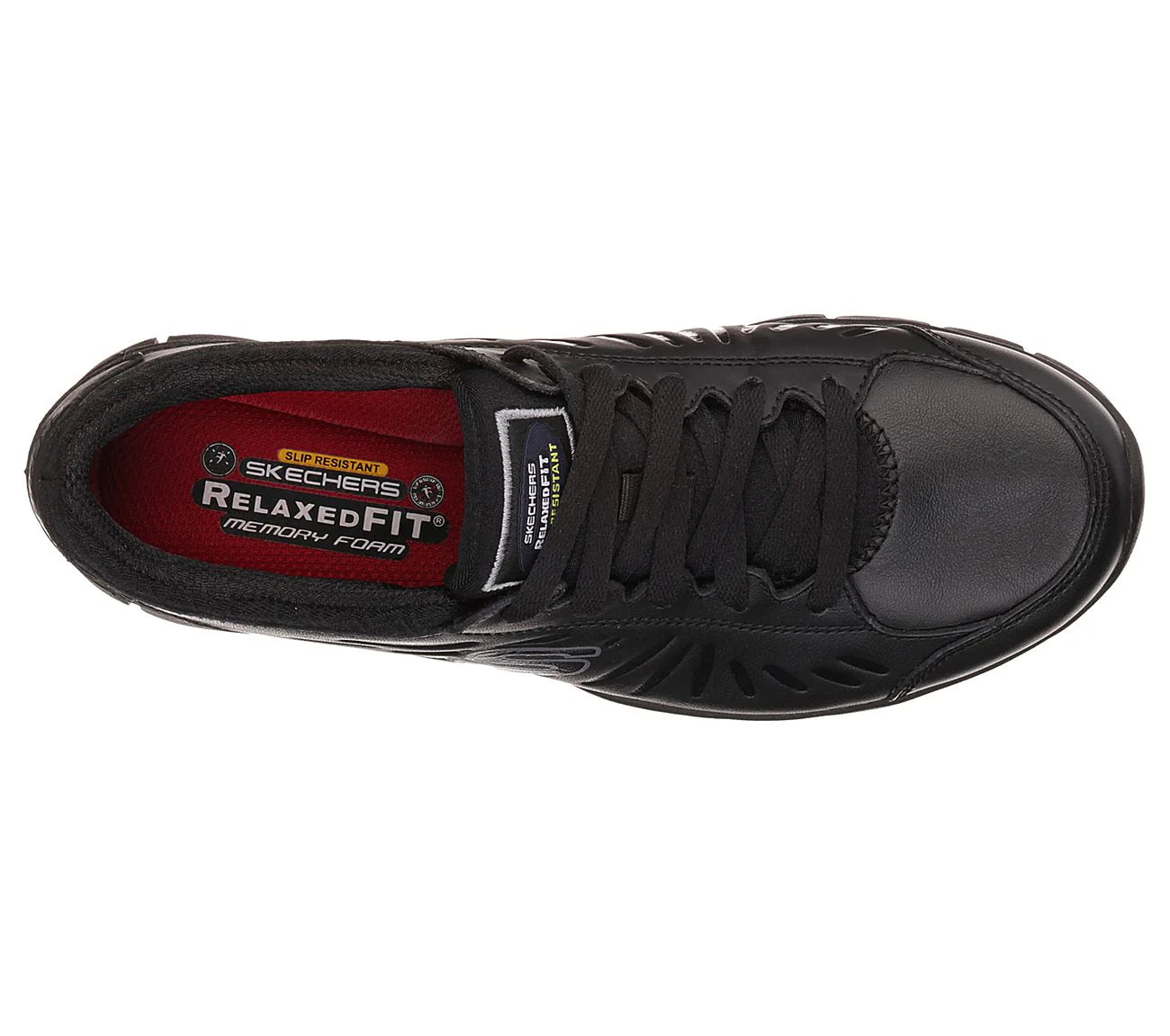 Skechers Workwear Eldred Lace Up Comfort Black Work Shoe