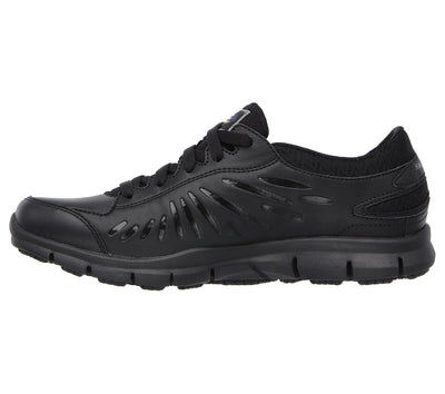 Skechers Workwear Eldred Lace Up Comfort Black Work Shoe