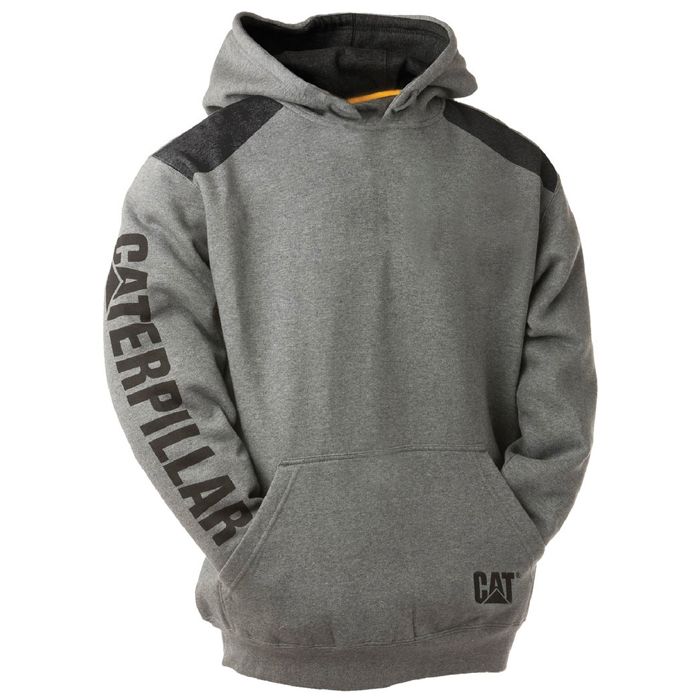 Caterpillar Logo Panel Hooded Mens Casual Warm Comfortable Sweatshirt