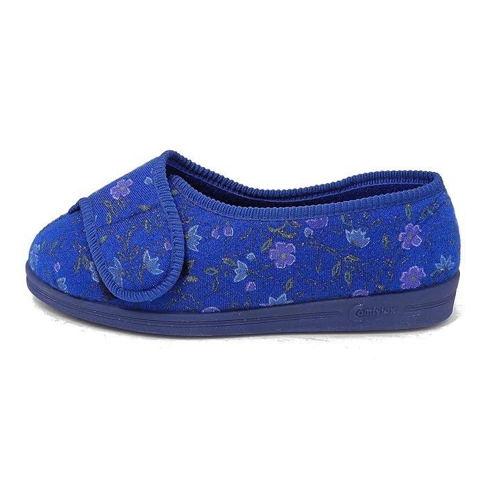 Comfylux Diana Floral Women Stylish Royal Blue Slippers