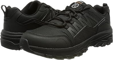 Skechers Fannter Men Slip Resistant  Black Occupational Shoe