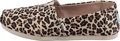 Toms Womens Alpargata Forged Iron Tiny Leopard Print Shoes