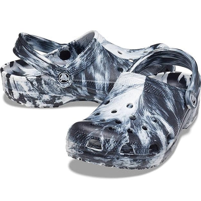 Crocs Women Whit  Marble Casual Clogs Sandals