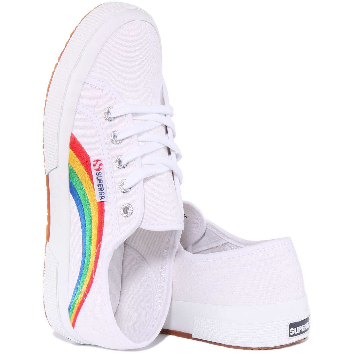 Superga Women's Rainbow Embroidery Trainer