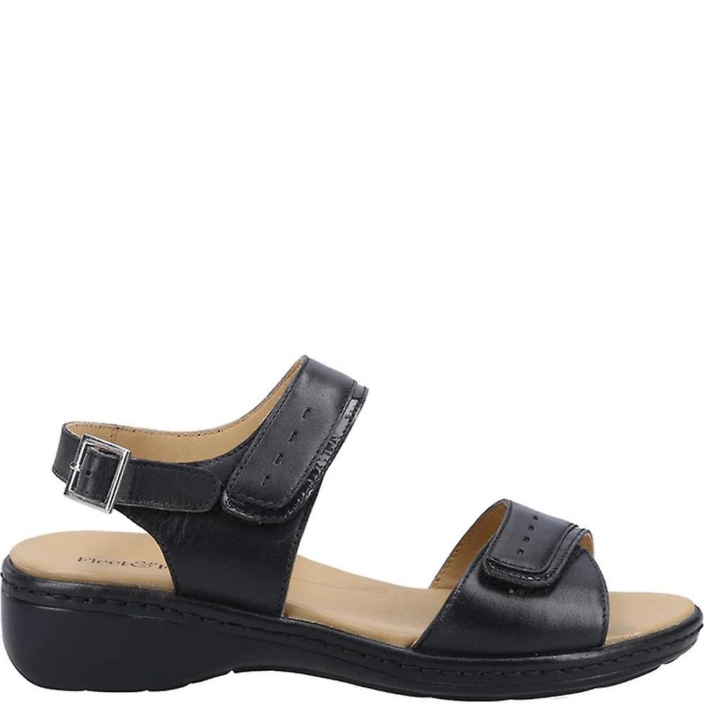 Fleet & Foster Ladies Linda Open Toe Touch Fastening Leather Sandal