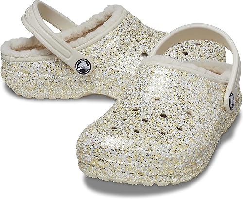 Crocs Toddlers' Classic Glitter Lazy style Lined Clog comfort slipper