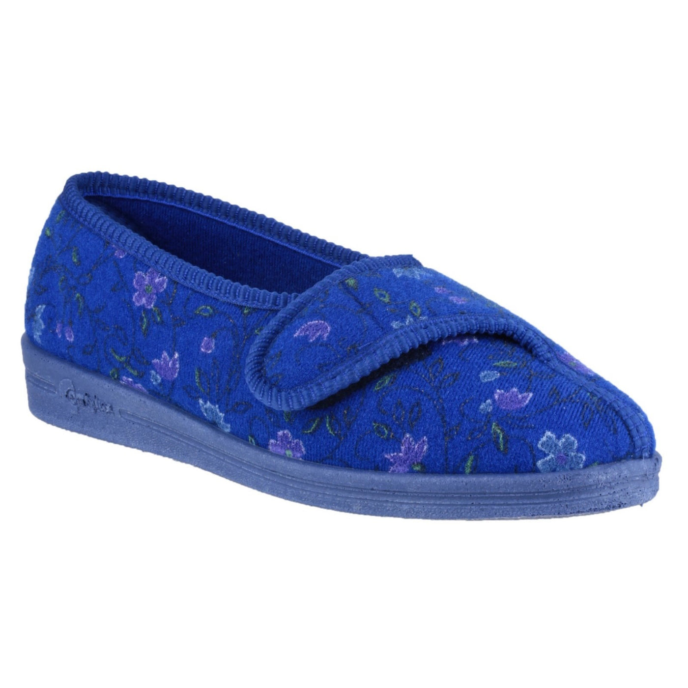 Comfylux Diana Floral Women Stylish Royal Blue Slippers