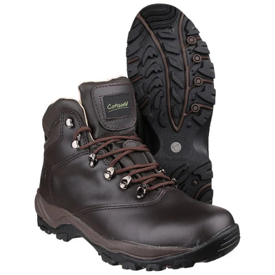 Cotswold Mens Winstone Waterproof Leather Walking Boots Brown Leather