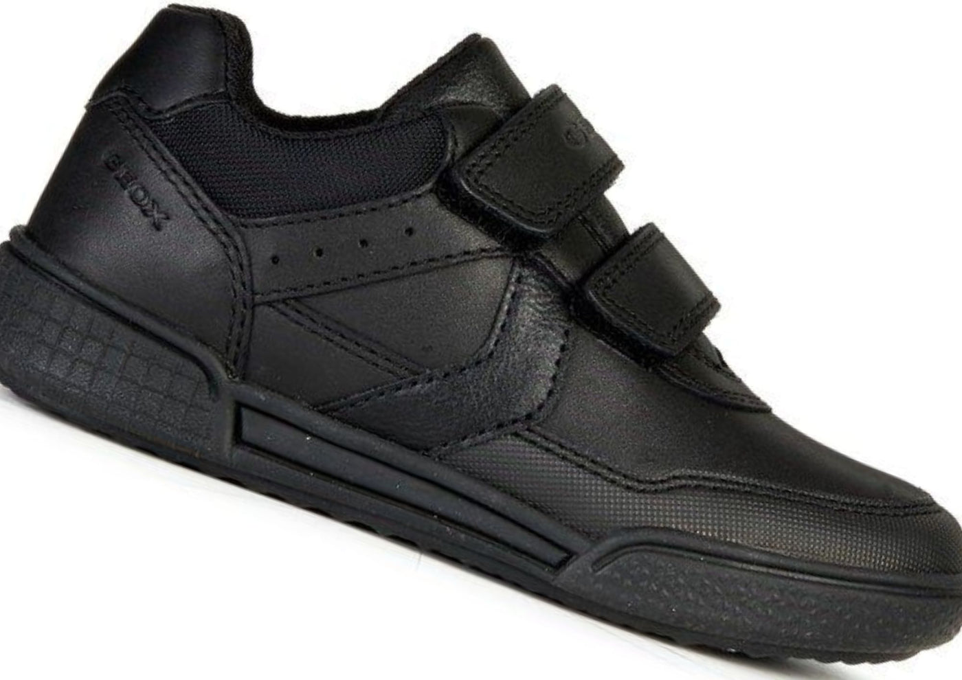 Geox Poseido Geox Black Leather School Shoe