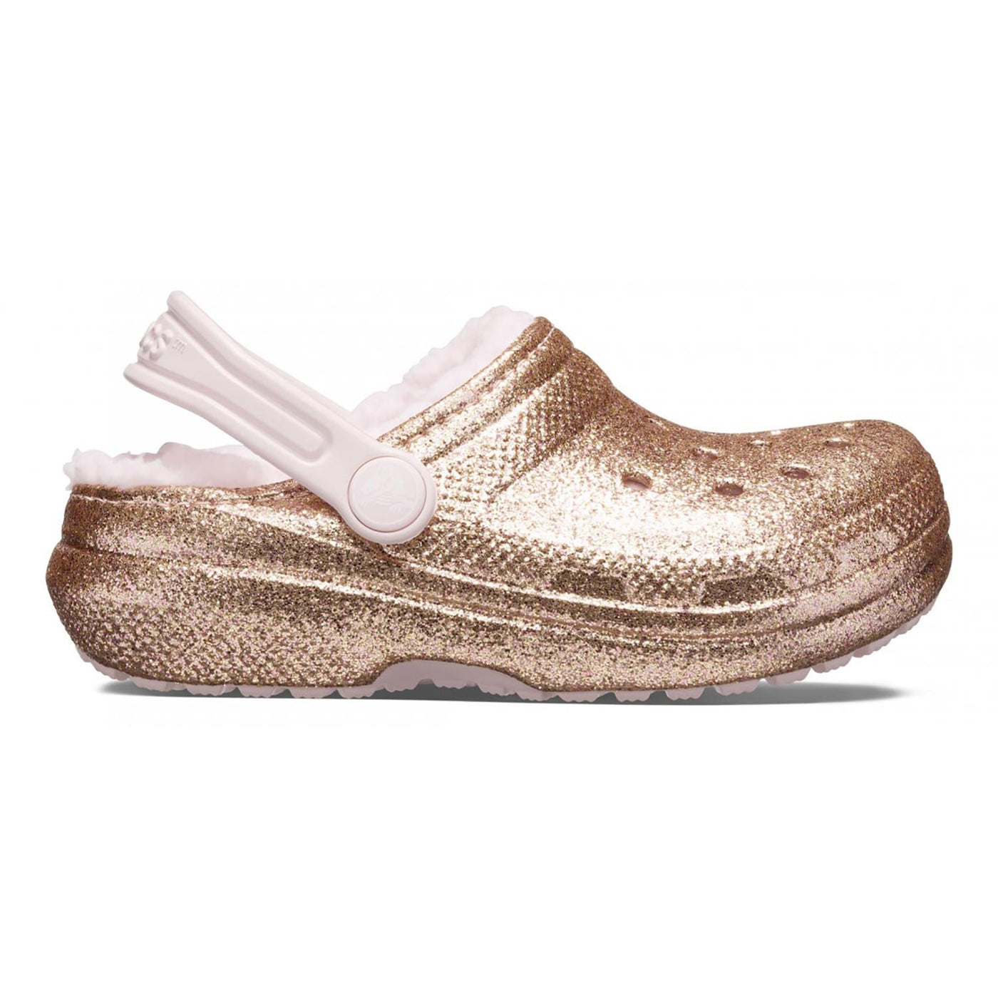 Crocs Toddlers' Classic Glitter Lazy style Lined Clog comfort slipper