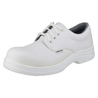 Amblers Safety White Lace-up Women's Shoe