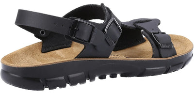 Birkenstock Women Sofia Mule Slip On Leather Clog Black Sandals