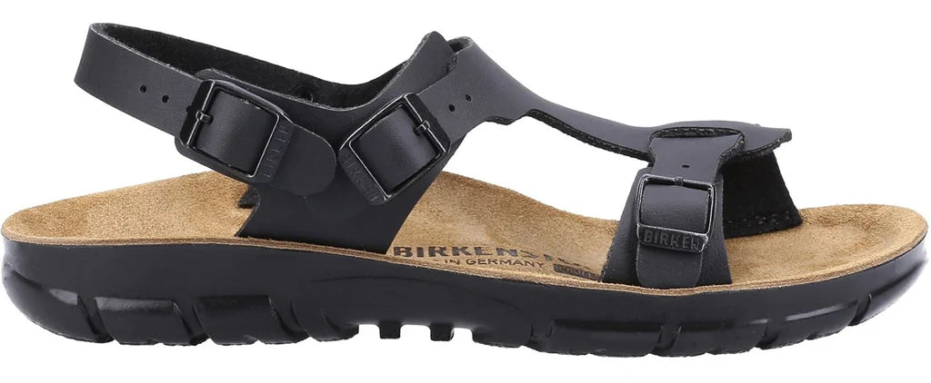 Birkenstock Women Sofia Mule Slip On Leather Clog Black Sandals